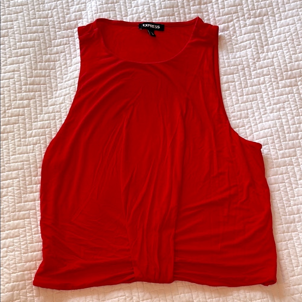 Express Red Sleeveless Top Size M